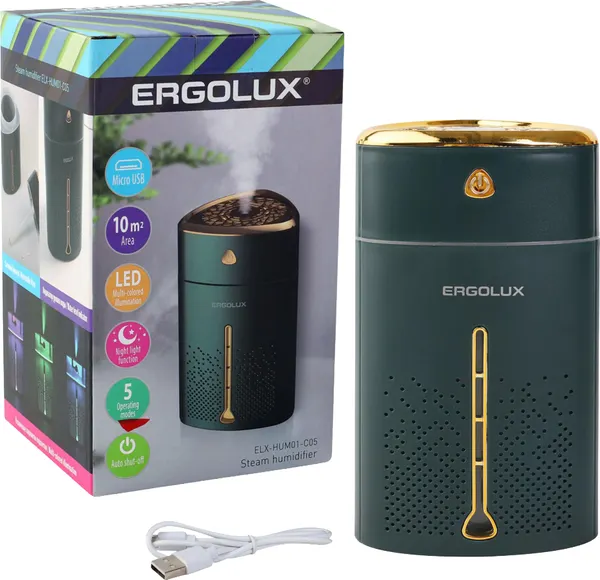 Изображение товара Ультразвуковой увлажнитель воздуха Ergolux ELX-HUM01-C05