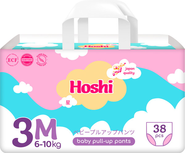 Подгузники-трусики детские Hoshi Baby Pull-Up Pants M (38шт) — фото 3