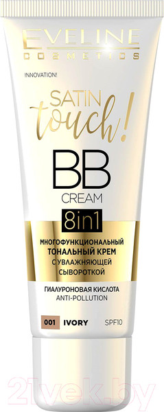 Изображение товара BB-крем Eveline Cosmetics Satin Touch 8 в 1 №001 Ivory (30мл)