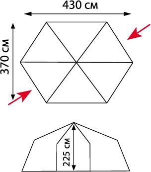 Изображение товара Туристический шатер Tramp Lite Mosquito Green / TLT-033.04