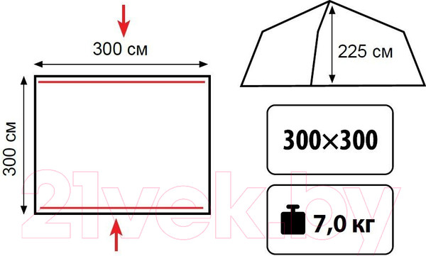 Изображение товара Туристический шатер Tramp Lite Bungalow / TLT-015.06