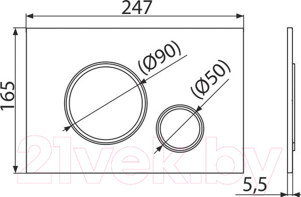 Изображение товара Кнопка для инсталляции Alcadrain M775 (белый/золото)