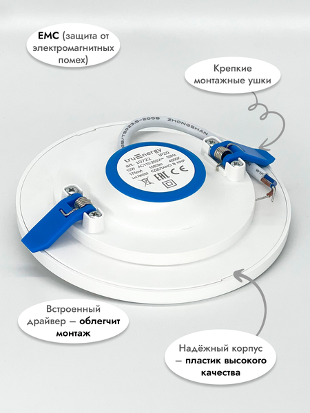 Изображение товара Точечный светильник Truenergy 12W 4000K 10722 (с трансформатором)