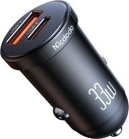 Зарядное устройство автомобильное McDodo CC-2320 33w 1C+1A PD Fast Car Charger with LED (черный) — фото 5