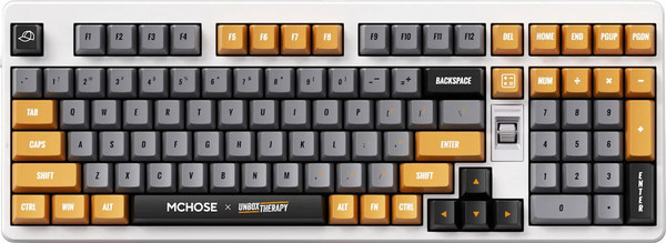 Клавиатура MCHOSE x Unbox Therapy-UT98 Mechanical Icy Creamsicle Switch (белый/оранжевый) — фото 5