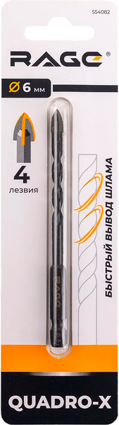 Изображение товара Сверло Rage Quadro-X Hex 6мм / 554082