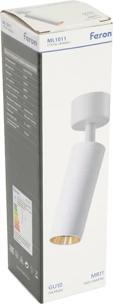 Изображение товара Спот Feron ML1011 / 51380 (белый/золотистый)