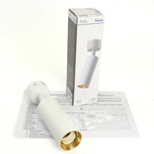 Изображение товара Спот Feron ML1011 / 51380 (белый/золотистый)