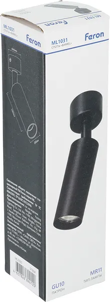 Изображение товара Спот Feron ML1031 / 51924 (черный)