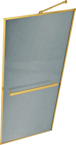 Душевая стенка MaybahGlass 109x195 / MGD-849-3 (графитовое стекло/золото) — фото 3