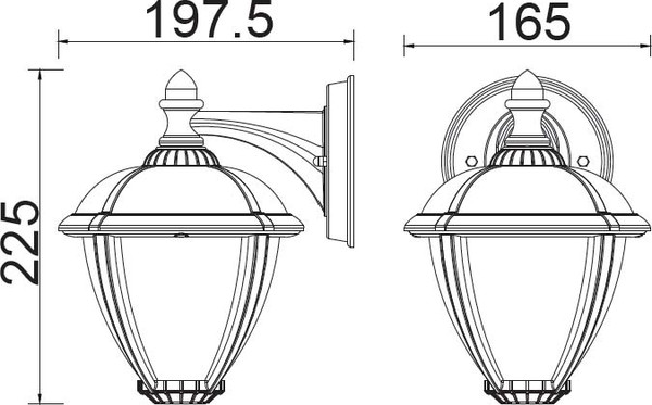 Бра уличное Oasis Light W2602 Gb — фото 6
