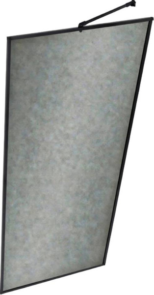 Душевая стенка MaybahGlass 109x195 / MGD-838-6 (графитовое матовое стекло/черный) — фото 3