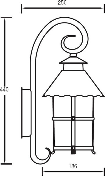 Бра уличное Oasis Light Caior 1 81502/18 R — фото 6