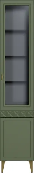 Изображение товара Шкаф с витриной Mobi Марион 16.397.01 (дымчатый зеленый K521/альвиано SEA-13)