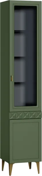 Изображение товара Шкаф с витриной Mobi Марион 16.397.01 (дымчатый зеленый K521/альвиано SEA-13)
