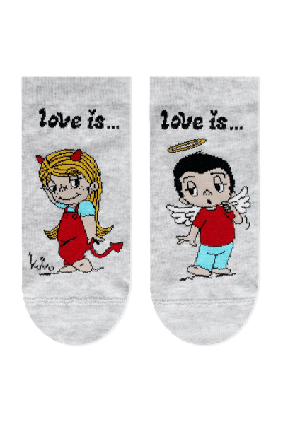 Носки Брестские Love Is 1163 рис.811 (р.25, светло-серый меланж) — фото 3
