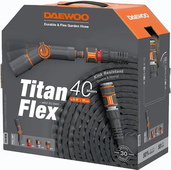 Изображение товара Шланг поливочный Daewoo Power TitanFlex / DWH 9226 (40м)