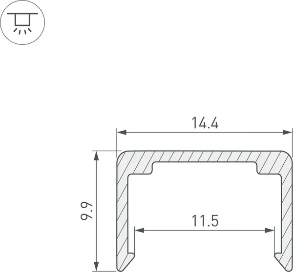 Профиль для светодиодной ленты Arlight WPH-FLEX-1212-1000 / 062505 — фото 6