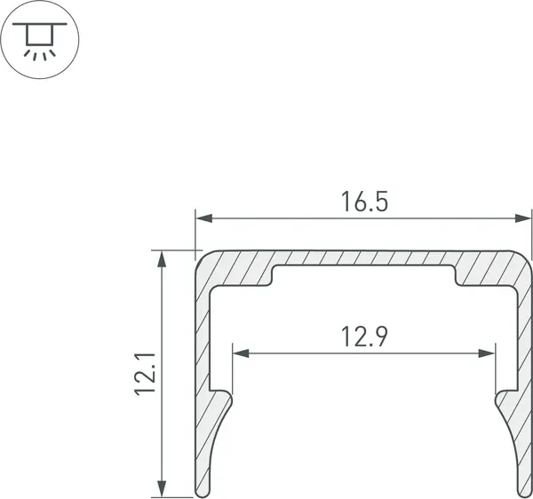 Профиль для светодиодной ленты Arlight WPH-FLEX-1414-1000 / 062506 — фото 6