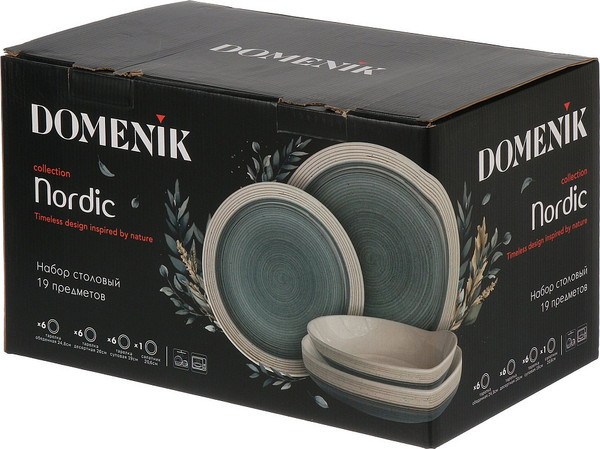 Изображение товара Набор столовой посуды Domenik Nordic DMS250 (19пр)
