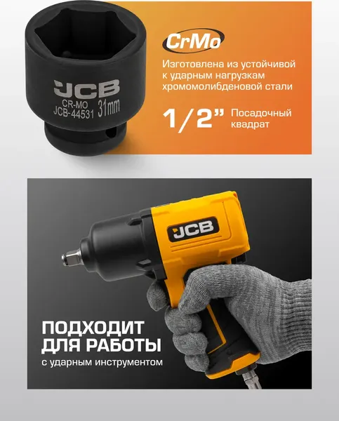 Изображение товара Головка слесарная JCB 44531 (66251)