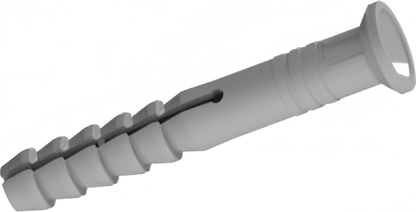 Изображение товара Дюбель-гвоздь Optimplast Быстрый монтаж с потайной головкой 6х40мм с гвоздь-шурупом (1000шт, серый)