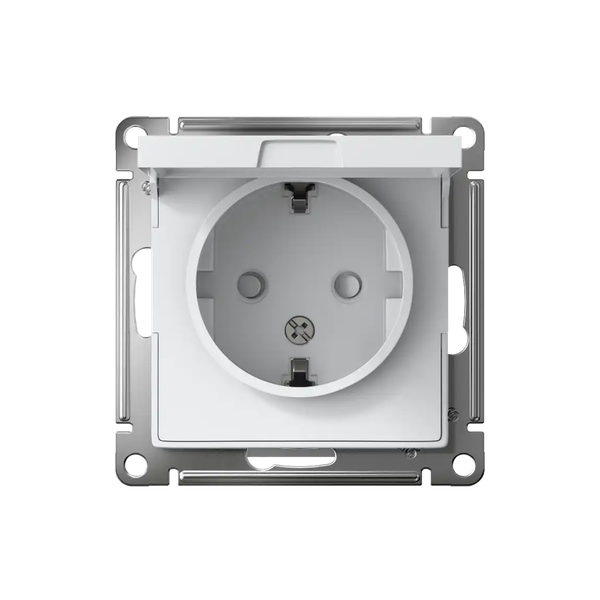 Изображение товара Розетка с рамкой Systeme (Schneider) Electric AtlasDesign ATN000146 + ATN000101 (белый/белый)
