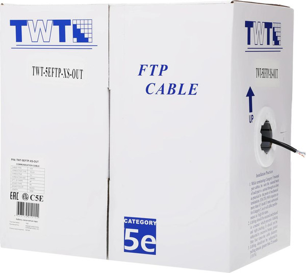 Изображение товара Кабель Lanmaster TWT-5EFTP-XS-OUT (305м, черный)