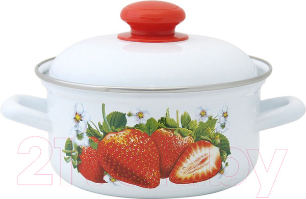 Изображение товара Кастрюля Лысьвенские эмали Сочная клубника С-1508 АП2/4
