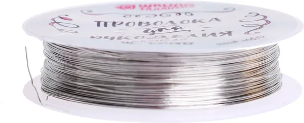 Изображение товара Проволока для декорирования Школа талантов Проволока 3801468 (30м, серебристый)