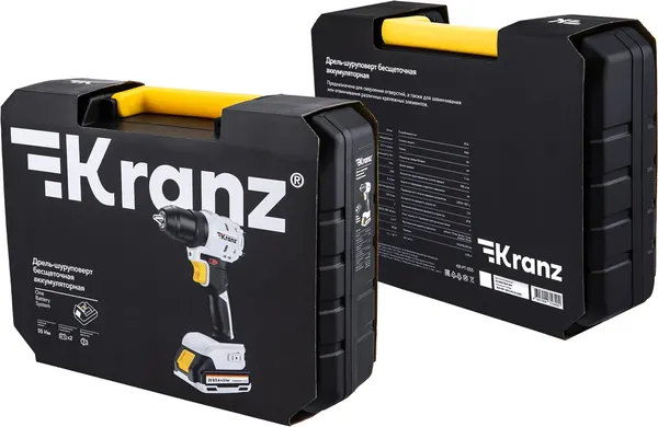 Изображение товара Аккумуляторная дрель-шуруповерт Kranz KR-PT-055