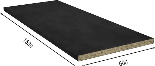 Изображение товара Столешница Nerotop Постформинг Неро 15 SL 1021 (1500х600х39)