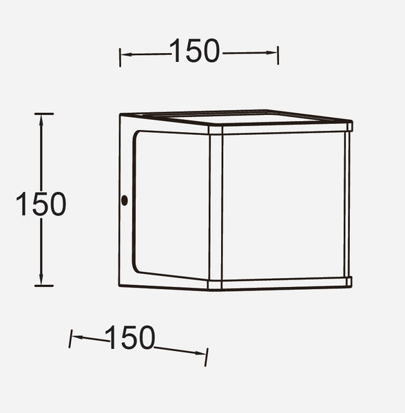 Изображение товара Бра уличное Oasis Light Geometry W1050 Gr