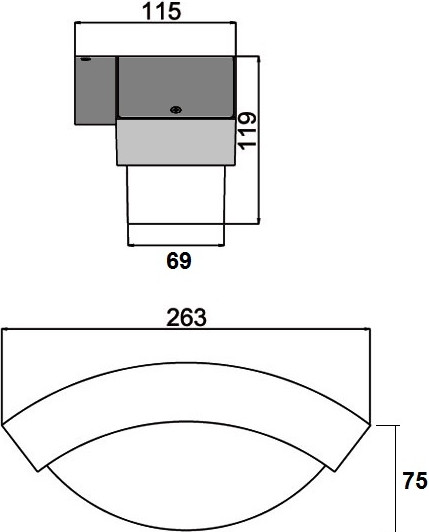 Изображение товара Бра уличное Oasis Light Geometry 2146 R