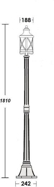 Изображение товара Фонарь уличный Oasis Light Lucerna 84808 Bl