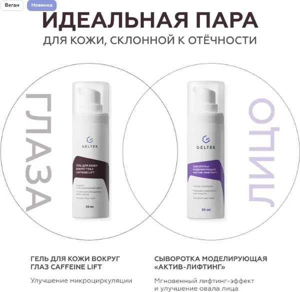 Изображение товара Гель для век Geltek Caffeine Lift (30мл)