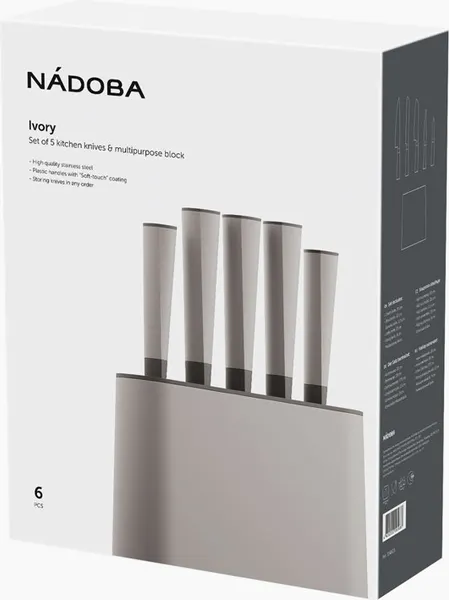 Изображение товара Набор ножей Nadoba Айвори / 724823 (5шт)
