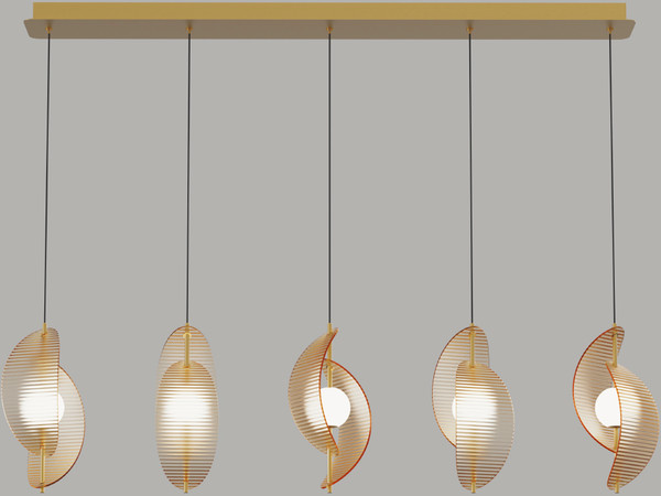 Изображение товара Люстра DeLight Collection MD24030035-5B (brass/amber)