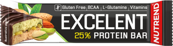 Изображение товара Протеиновый батончик Nutrend Excelent Bar Double (85г, миндаль/фисташка)