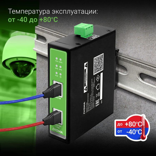 Изображение товара PoE-инжектор Digma DNP90W48GDXM