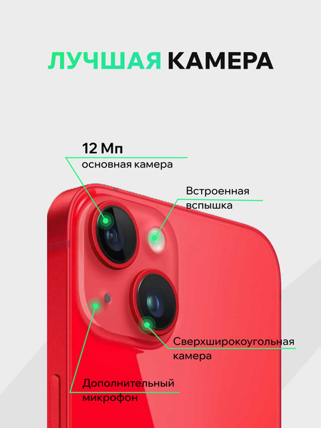 Изображение товара Смартфон восстановленный Apple iPhone 14 256GB ELNU грейд B PRODUCT (красный)