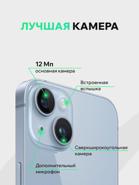 Изображение товара Смартфон восстановленный Apple iPhone 14 128GB ELNU Грейд A (синий)