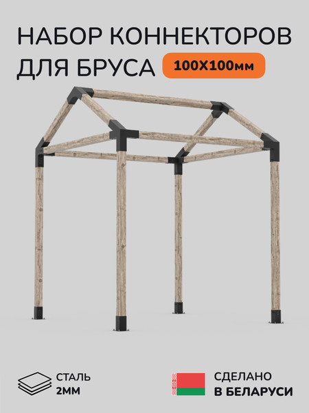 Изображение товара Комплект соединителей для бруса SCANDINAF Gable 100х100