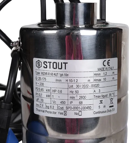 Изображение товара Дренажный насос Stout SPD-0001-200450