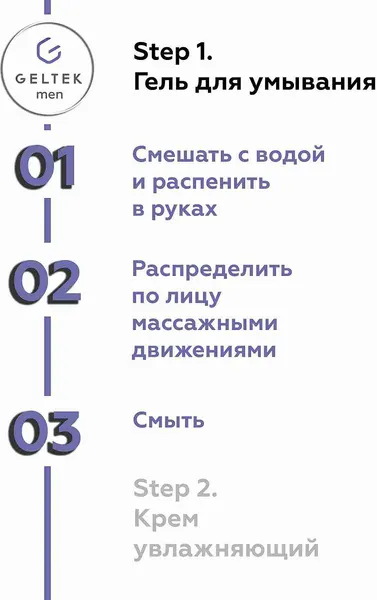 Изображение товара Гель для умывания Geltek Men (200мл)