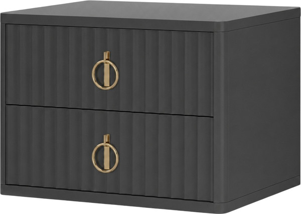Изображение товара Прикроватная тумба Shtabe Royal 5102 эко (черный/р.золото)