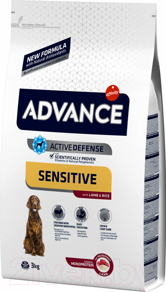 Изображение товара Сухой корм для собак Advance Adult Sensitive с ягненком и рисом (3кг)