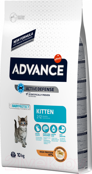 Изображение товара Сухой корм для кошек Advance Kitten с курицей и рисом (10кг)
