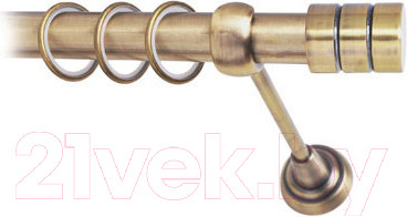Изображение товара Карниз для штор Lm Decor Цилиндр 088 1р гладкий (антик, 4м)