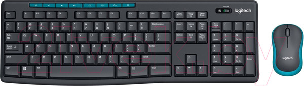 Изображение товара Комплект клавиатура и мышь Logitech MK275 920-007721 / 920-008535 (черный/синий)